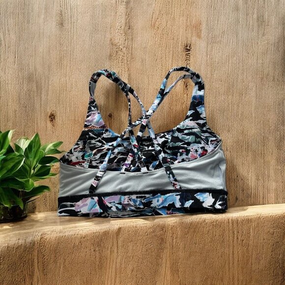 Lululemon Free To Be Serena Bra Culture Clash Women's Multi Black Size 6 - Picture 5 of 10